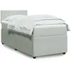 Image de vidaXL Sommier à lattes de lit et matelas Gris clair 90x200 cm Velours