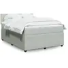 Image de vidaXL Sommier à lattes de lit et matelas Gris clair 140x190cm Velours