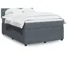 Image de vidaXL Sommier à lattes de lit et matelas Gris foncé 160x200cm Velours