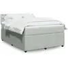Image de vidaXL Sommier à lattes de lit et matelas Gris clair 160x200cm Velours