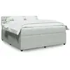 Image de vidaXL Sommier à lattes de lit et matelas Gris clair 180x200cm Velours