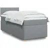 Image de vidaXL Sommier à lattes de lit avec matelas gris clair 80x200 cm tissu