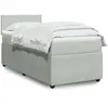 Image de vidaXL Sommier à lattes de lit et matelas Gris clair 90x200 cm Velours