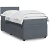 Image de vidaXL Sommier à lattes de lit et matelas Gris foncé 90x200 cm Velours