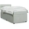 Image de vidaXL Sommier à lattes de lit et matelas Gris clair 90x200 cm Velours