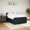 Image de vidaXL Sommier à lattes de lit et matelas Noir 160x200 cm Velours