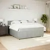 Image de vidaXL Sommier à lattes de lit et matelas Gris clair 180x200cm Velours