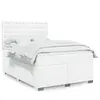Image de vidaXL Sommier à lattes de lit avec matelas Blanc 140x200cm Similicuir