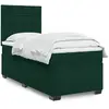 Image de vidaXL Sommier à lattes de lit avec matelas Vert foncé 100x200 cm