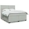 Image de vidaXL Sommier à lattes de lit et matelas Gris clair 180x200cm Velours