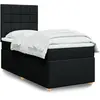 Image de vidaXL Sommier à lattes de lit et matelas Noir 80x200 cm Tissu