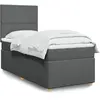 Image de vidaXL Sommier à lattes de lit et matelas Gris foncé 90x190 cm Tissu