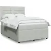 Image de vidaXL Sommier à lattes de lit et matelas Gris clair 160x200cm Velours