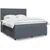 Image de vidaXL Sommier à lattes de lit et matelas Gris foncé 180x200cm Velours