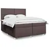 Image de vidaXL Sommier à lattes de lit avec matelas Marron foncé 200x200 cm