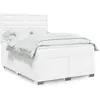 Image de vidaXL Sommier à lattes de lit avec matelas Blanc 160x200cm Similicuir