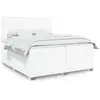 Image de vidaXL Sommier à lattes de lit avec matelas Blanc 200x200cm Similicuir