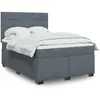 Image de vidaXL Sommier à lattes de lit et matelas Gris foncé 160x200cm Velours