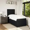 Image de vidaXL Sommier à lattes de lit avec matelas Noir 90x190 cm Velours
