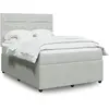 Image de vidaXL Sommier à lattes de lit et matelas Gris clair 140x200cm Velours