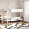 Image de vidaXL Lit superposé sans matelas blanc 90x200 cm bois de pin massif