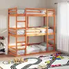 Image de vidaXL Lit superposé triple sans matelas 80x200 cm bois de pin massif