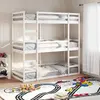 Image de vidaXL Lit superposé triple sans matelas 90x190 cm bois de pin massif