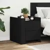 Image de vidaXL Table de chevet noir