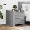 Image de vidaXL Table de chevet - Sonoma gris 45x50x50 cm bois d'ingénierie