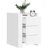 Image de vidaXL Table de chevet - Blanc