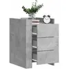 Image de vidaXL Table de chevet gris béton