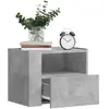Image de vidaXL Tables de chevet murales - Gris béton