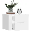 Image de vidaXL Table de chevet murale blanc
