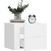Image de Vidaxl Tables de chevet murales 2 pcs - Blanc