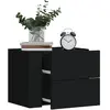 Image de VIDAXL Tables de chevet murales - Noir 45x30x35 cm