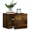 Image de vidaXL Lot de 2 Tables de chevet murales chêne fumé 45x30x35 cm