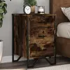 Image de VIDAXL Table de chevet chêne fumé