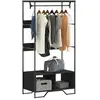 Image de vidaXL Armoire noir 90x50x180 cm bois d'ingénierie