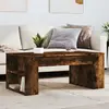 Image de vidaXL Table basse chêne fumé 102x55x42 cm bois d'ingénierie