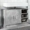 Image de vidaXL Armoire d'évier gris béton 90x29x55 cm