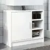 Image de vidaXL Armoire lavabo blanc bois d'ingénierie