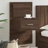 Image de vidaXL Table de chevet LED chêne marron