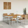 Image de vidaXL Ensemble de salle à manger pour jardin 5 pcs Gris