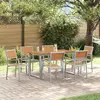 Image de vidaXL Ensemble de salle à manger pour jardin 7 pcs Gris