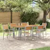 Image de vidaXL Ensemble de salle à manger pour jardin 7 pcs Gris