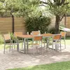 Image de vidaXL Ensemble de salle à manger pour jardin 7 pcs Gris
