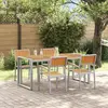 Image de vidaXL Ensemble de salle à manger pour jardin 5 pcs Gris