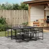 Image de vidaXL Ensemble à manger de jardin coussins 7 pcs