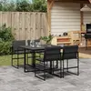 Image de VidaXL Ensemble jardin 5 pcs - Noir