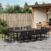 Image de vidaXL Ensemble à manger de jardin 13 pcs - Noir Textilène